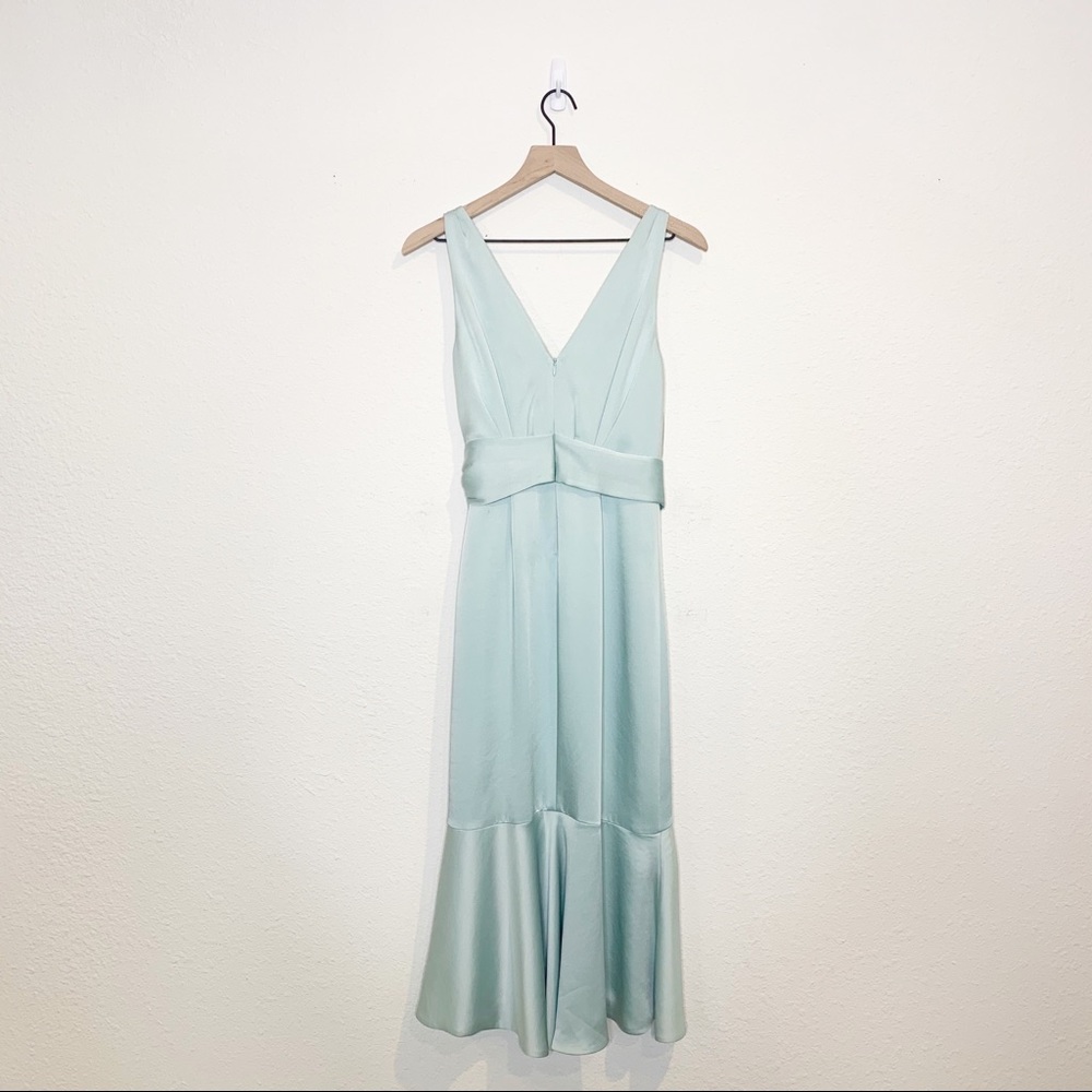 NWT Jonathan Simkhai Seafoam Mia Satin Midi Dress - Picture 4 of 11